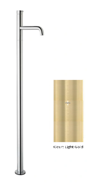 Waterevolution Flow freestanding washbasin tap PVD Brushed Light Gold T113WGE