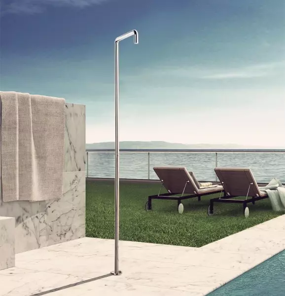 Waterevolution Flow swimming pool shower column single cold water gun metal brushed T145GME