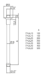 PB classic bronze shower ceiling arm bronze 20cm 1208969602