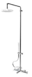 Waterevolution Flow thermostatic three-way shower mixer with hand and overhead shower chrome 250mm T131TN2501