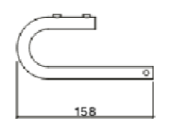 Waterevolution Flow Toilet Roll Holder U-shape without flap PVD brushed gun metal A130BGME