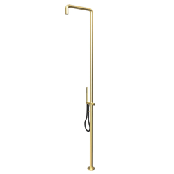 Waterevolution Flow shower column with mixer tap and hand shower Light Gold T147WGE