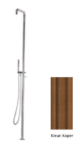 Waterevolution Flow shower column with mixer and hand shower Copper T147CPE