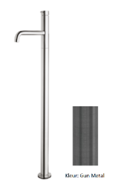 Waterevolution Flow freestanding bath faucet gun metal T134GME