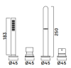 Waterevolution Flow 4-gats Badkraan voor Badrandmontage volledig PVD geborsteld koper T138CPE