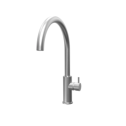 Waterevolution Flow kitchen mixer tap with round swivel spout stainless steel T158UIE