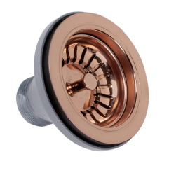 PB classic copper drain set for a kitchen sink with a lockable basket strainer 1208969738