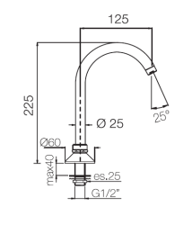 PB Pedal Line faucet spout chrome for countertop or sink top 1208969764