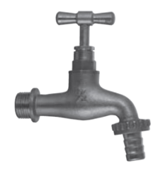 PB Garden Sandblasted Yellow Tap with Garden Hose Connection 1208969794