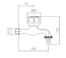 PB Garden Tap with Garden Hose Connection 1208969798