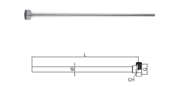 PB Connection Pipe Pipe for Faucet Chrome 1208969800