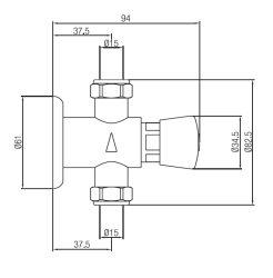 PB Self-Closing External Timed Shower Faucet 1/2" 1208969806