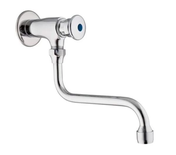 PB Self-Closing Timed Wall-Mounted Faucet 1/2” Swivel Spout 1208969809