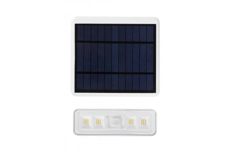 Solar luminaire with motion and dusk detector DAVOS, LED, 1000lm, 4000K, 2000mAh, IP54, white