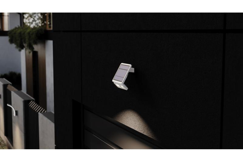 Solar luminaire with motion and dusk detector DAVOS, LED, 1000lm, 4000K, 2000mAh, IP54, white