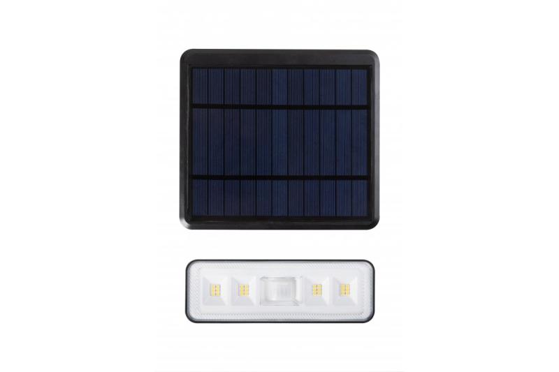 Solar luminaire with motion and dusk sensor DAVOS, LED, 1000lm, 4000K, 2000mAh, IP54, black