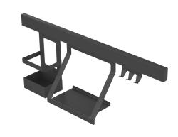 Epka Luxion Kitchen Rail 60 cm Metal with Concealed Mounting Black 1208969959