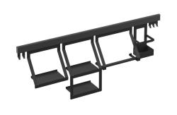 Epka Luxion Kitchen Rails 100 cm Metal with Concealed Mounting Black 1208969961