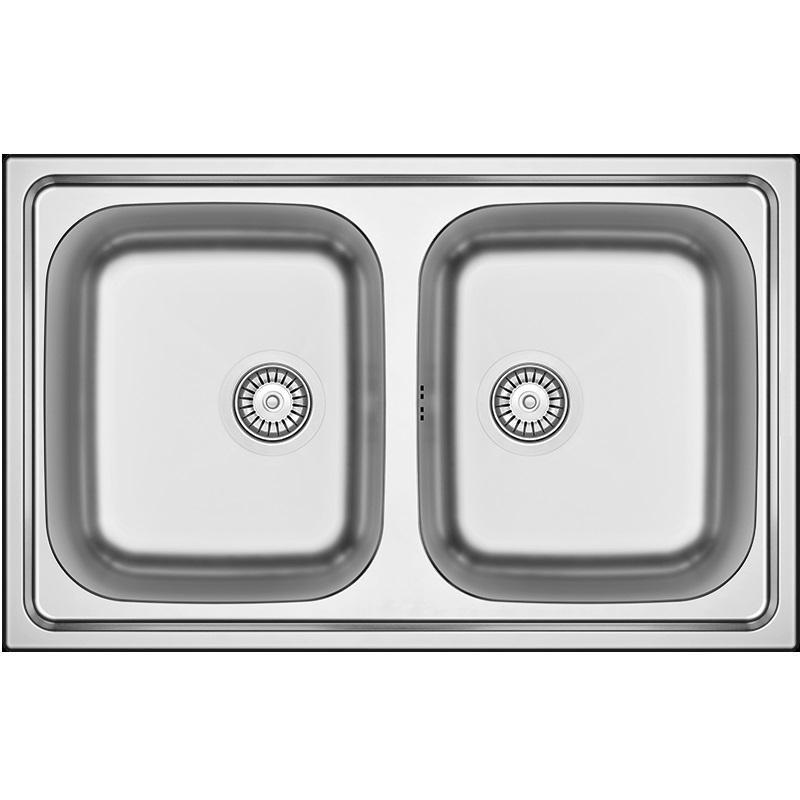 Banka Centurio 20 Stainless Steel Double Sink Top Mount 80x50cm 1208970026