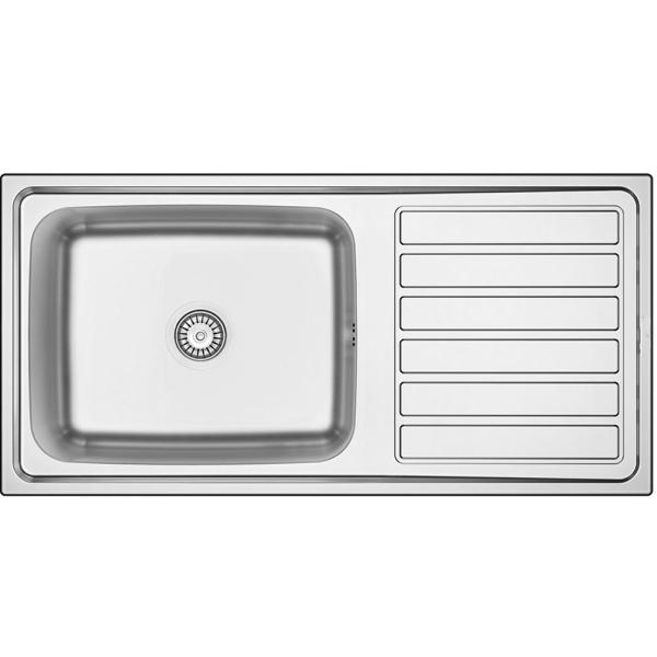 Translation: Banka Centurio 100-50 Stainless Steel Sink top mount 100x50cm with Draining Area 1208970030