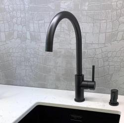 Lorreine Mersey-Black PVD kitchen faucet fully stainless steel with swivel spout black 1208970032