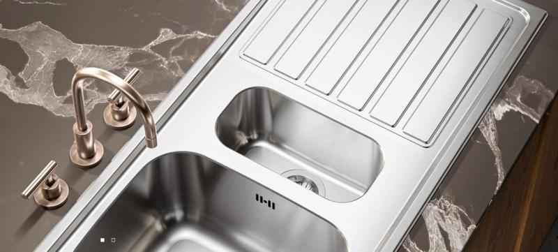 Banka Centurio 100-34 Stainless Steel Sink, surface-mounted, 100x50cm with draining board 1208970033