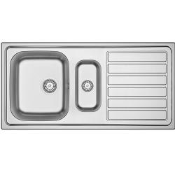 Banka Centurio 100-15 Stainless Steel 1.5 Built-in Sink 100 x 50cm with Draining Area 1208970035