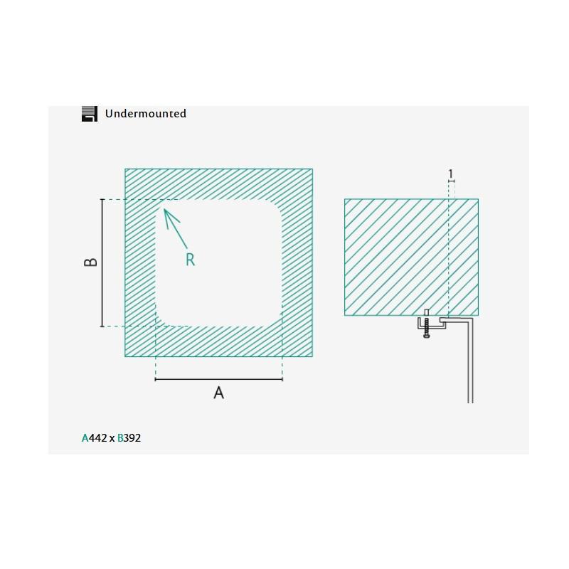 Banka IB4540 Stainless Steel Sink 45 x 40 cm Undermount 1208970044