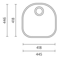 Banka Denver Stainless Steel Sink 41 x 41 cm Undermount 1208970049