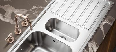 Banka Diplomat stainless steel double sink, surface mounted, 80x44 cm 1208970059