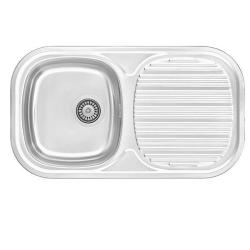 Translation: Banka Regent Stainless Steel Sink Top Mount 80x45 cm with Draining Area 1208970061