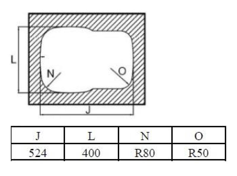 Banka Alaska Stainless Steel 1.5 Sink Undermount 524 x 400 mm 1208970064