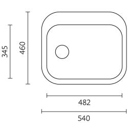 Banka Boston Stainless Steel Sink 54 x 46 cm Surface-Mounted with Tap Hole 1208970068