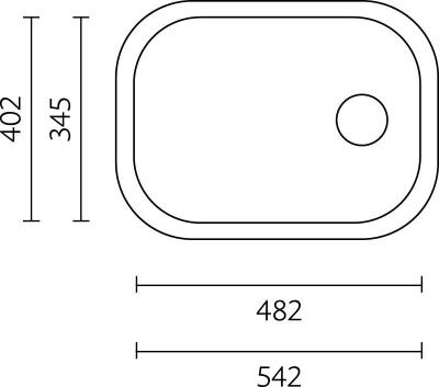 Banka Boston Stainless Steel Sink 482 x 345 mm Under-mount 1208970072