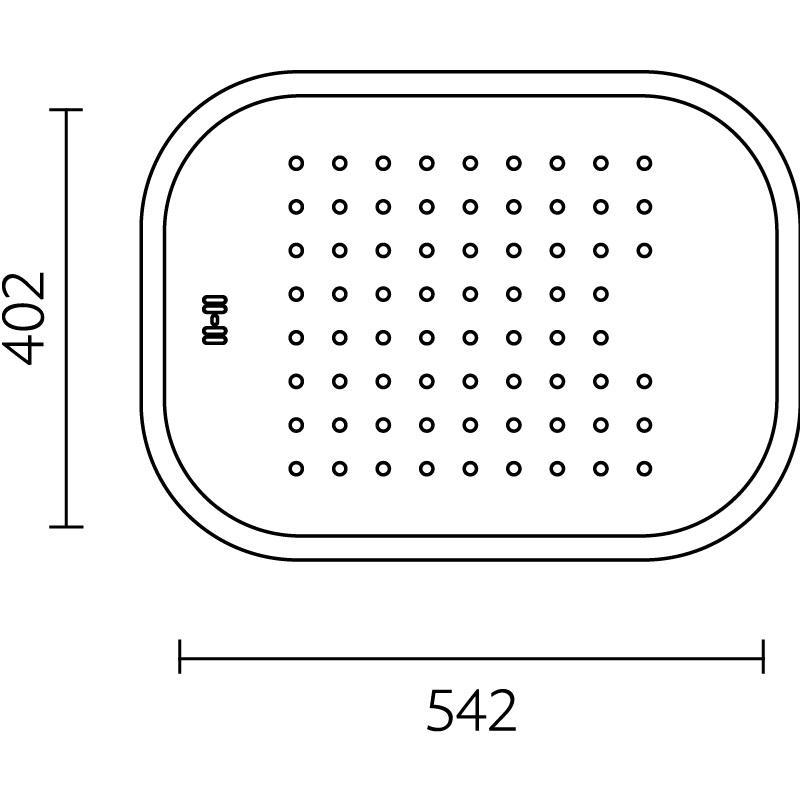 Banka Boston Stainless Steel Shallow Sink with Drain Tray 542 x 402 mm Surface Mount 1208970073