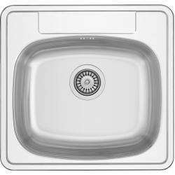 Translation: Banka Detroit Stainless Steel Sink 534 x 508 mm Top Mount with Faucet Hole 1208970075