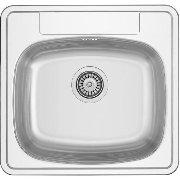 Translation: Banka Detroit Stainless Steel Sink 534 x 508 mm Top Mount with Faucet Hole 1208970075