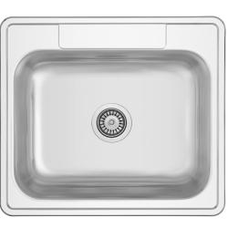 Translation: Banka Detroit Stainless Steel Sink 635 x 559 mm Surface-mounted with faucet hole 1208970077