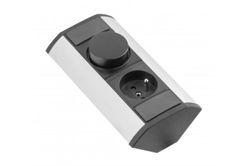 MINI angle extender with CCT regulator and socket with grounding 230V 16A