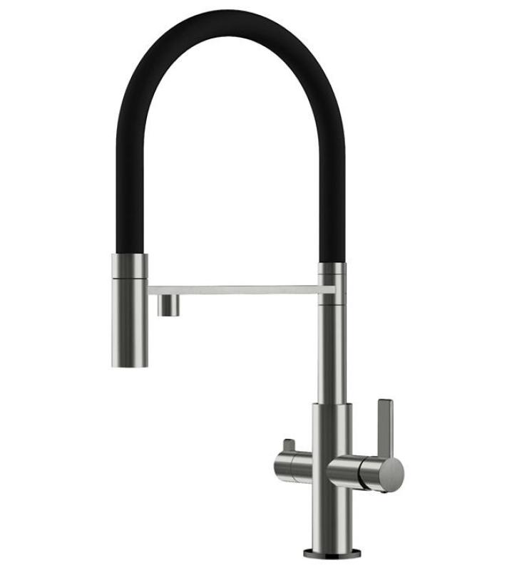 Ausmann Claridge 3-Way Kitchen Mixer Tap with Flexible Spout and Filtered Water – Grey - 1208970502