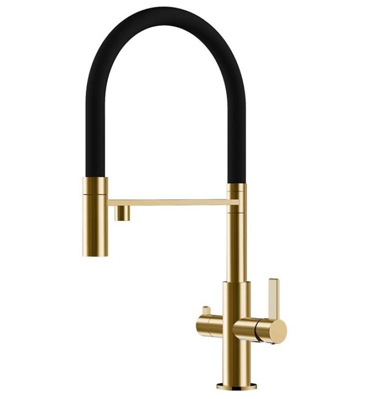 Ausmann Claridge 3-Way Kitchen Faucet with Flexible Spout and Filtered Water – Gold - 1208970504
