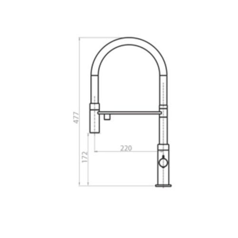 Ausmann Claridge 3-Way Kitchen Faucet with Flexible Spout and Filtered Water – Gold - 1208970504