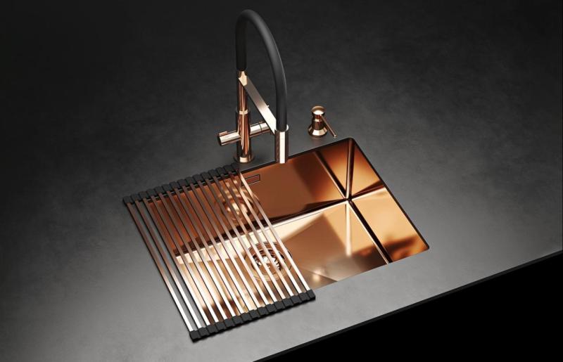 Ausmann Claridge 3-Way Kitchen Faucet with Flexible Spout and Filtered Water – Gold - 1208970504