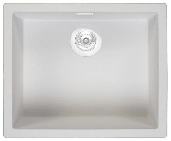 Translation: White Sink 50x40 cm Undermount, Top-mount, and Flush-mount with White Plug 1208970531