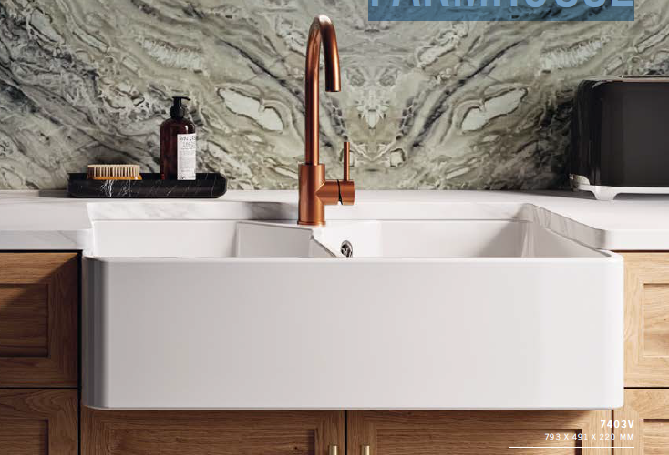 Ausmann Ceramic Mira Ceramic White Double Sink - Undermount and Drop-In 793 x 450 mm with Faucet Ledge 1208970550