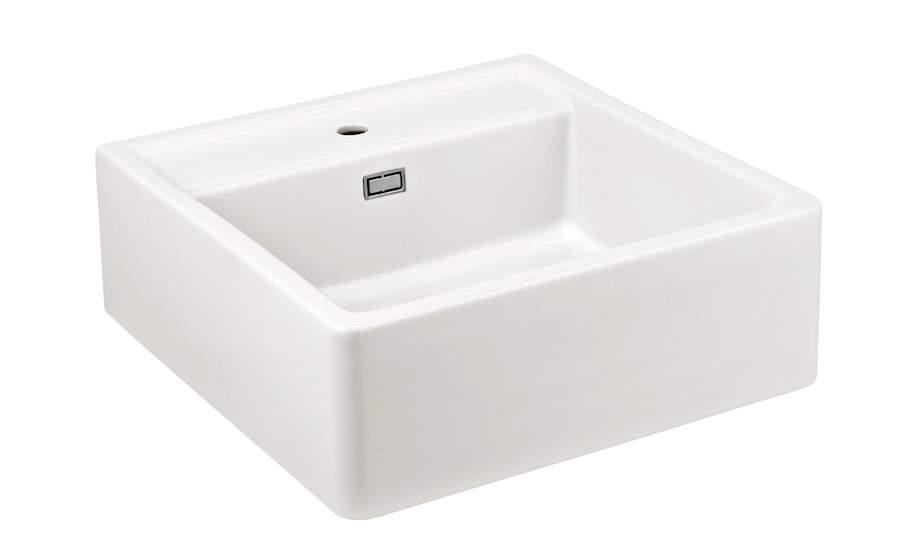 Ausmann Ceramic Panor Shade Ceramic White Butler Sink - Undermount and Inset 630 x 597 mm with Tap Hole Platform and Stainless Steel Plug 1208970560