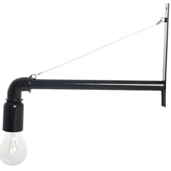 Outlet Wall Lamp Pipe Black Industrial by House Doctor Cb0205b