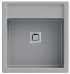 Translation: Graniteland Arno Granite Grey Built-in Sink 582x620mm with Stainless Steel Square Plug 1208970605