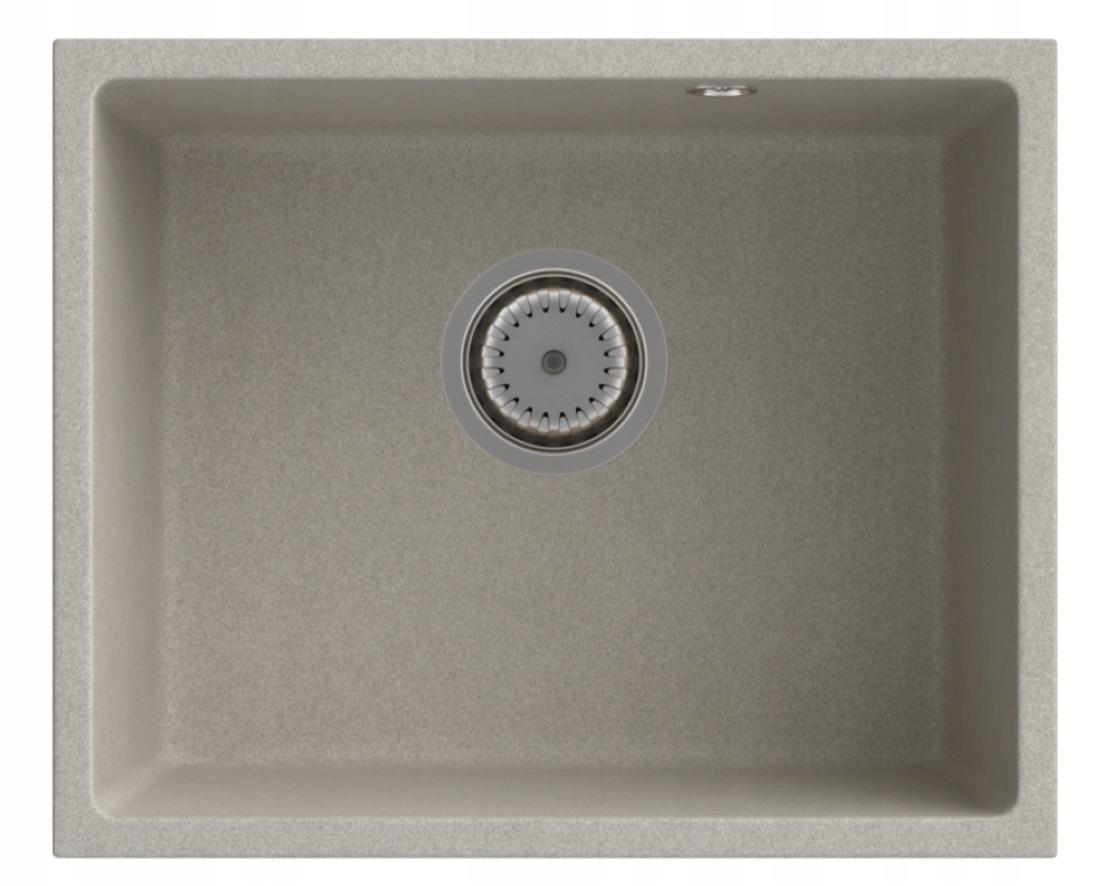 Graniteland Solo Granite Beige Sand Undermount Sink 42x34 cm with Stainless Steel Plug 1208970612