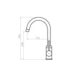 Ausmann Arvia gold kitchen faucet PVD Gold with swivel spout 1208970640